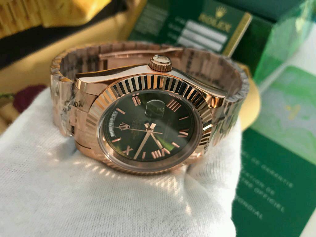 Rolex Day Date Everose Gold Green Roman Numerals Dial | in Upton Park, London | Gumtree
