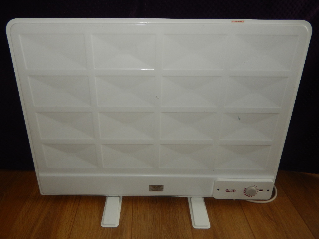 GLEN 2156 ELECTRIC OIL FILLED SLIMLINE RADIATOR 1000w. thermostatic