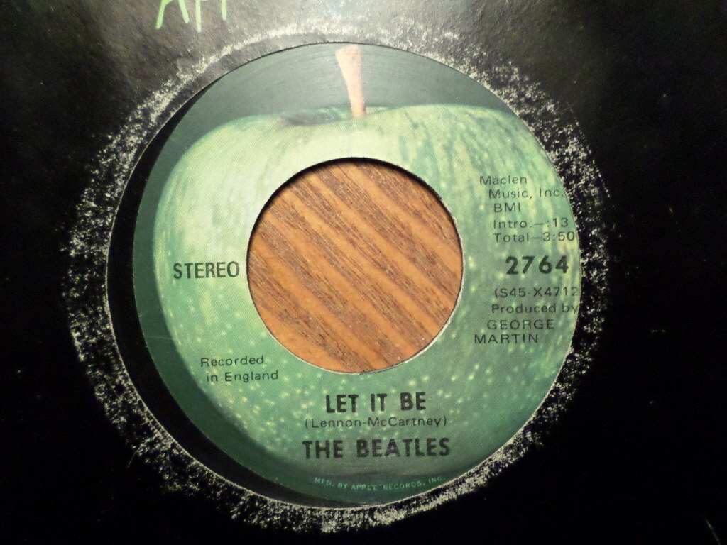 THE BEATLES / APPLE 45 RECORD / LET IT BE / YOU KNOW MY NAME