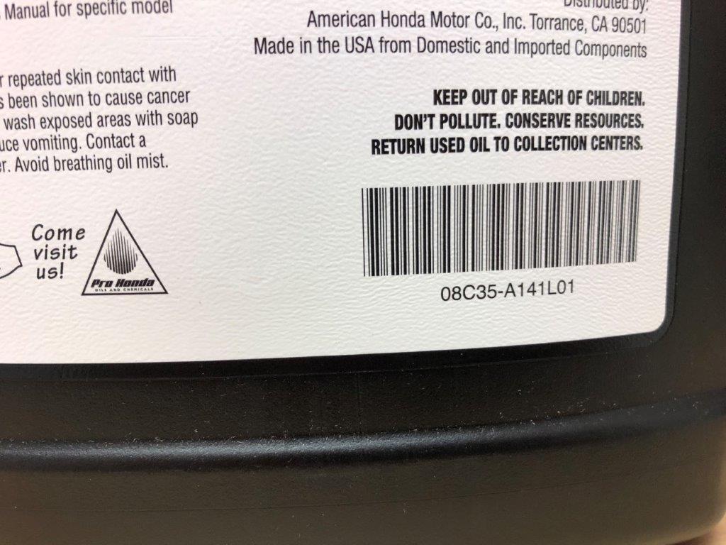 Honda PRO GN4 4-Stroke Motorcycle Oil 10W-40 (1 GAL) 08C35 ...