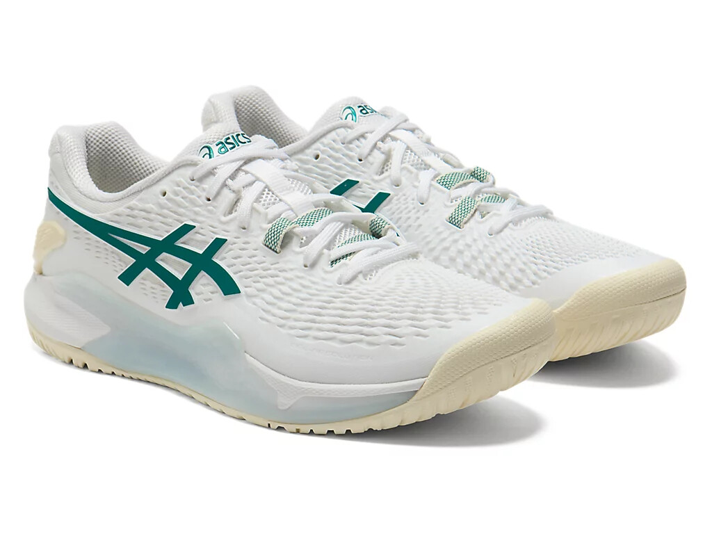 ASICS GEL-RESOLUTION 9 1041A435 101 White Pitch Green Tennis