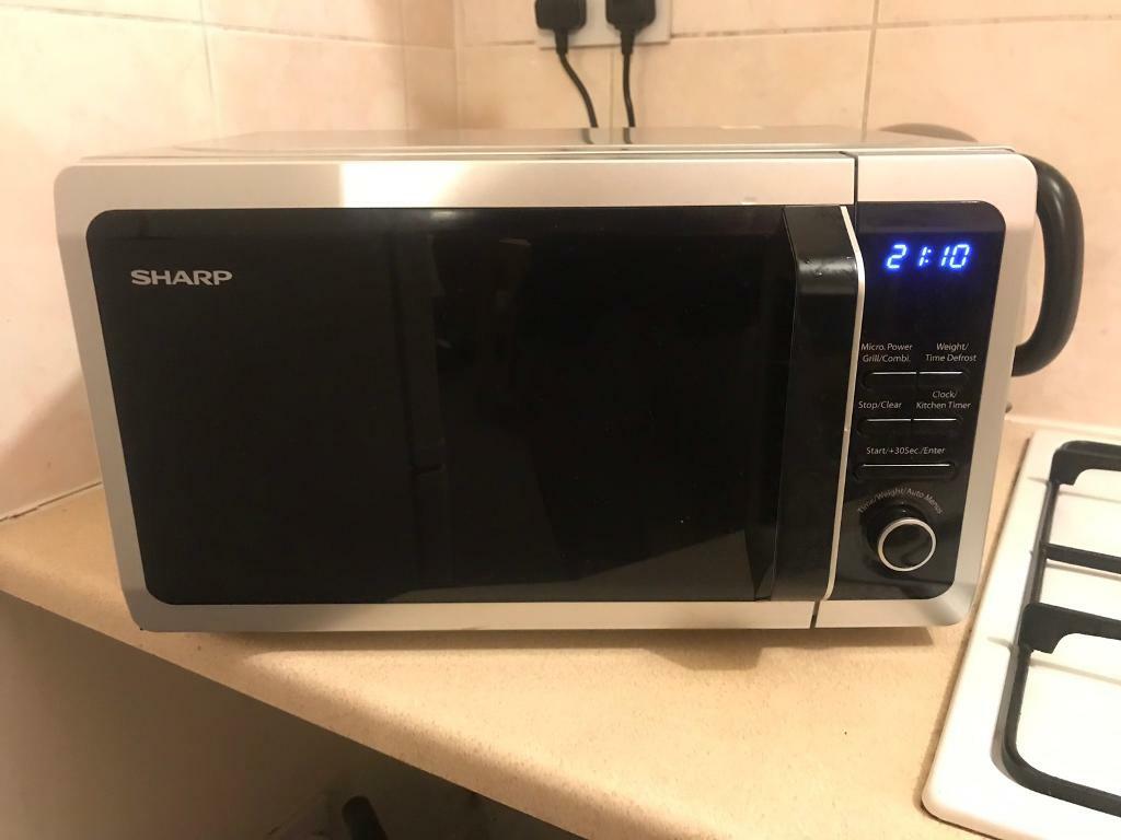 Sharp Compact Microwave with Grill 20 Litre, 800 W, Silver in
