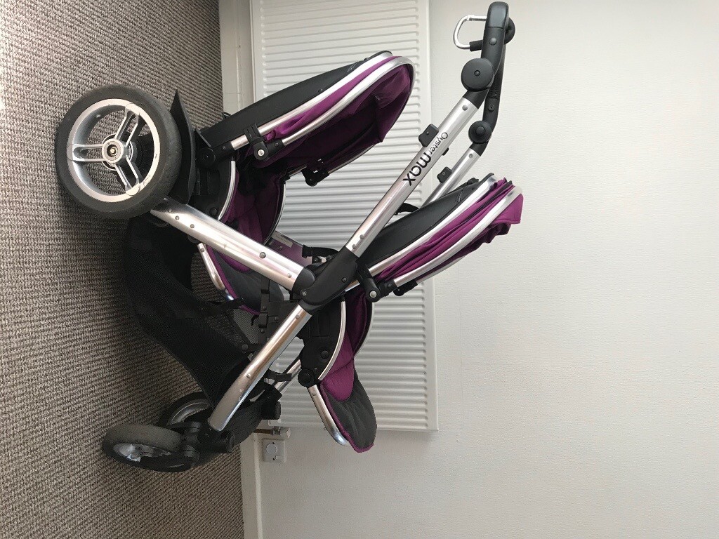 Oyster Max Double pram (2 seats and 1 car set with adapters) in