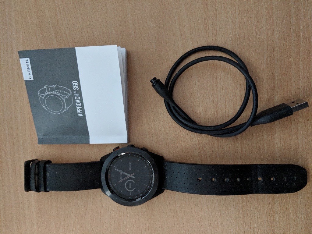 Premium Garmin Approach S60 GPS Watch for sale With metal bezel and leather strap for sale | in