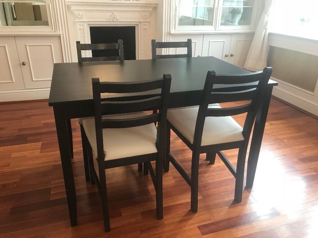 ikea wooden kitchen table and chair