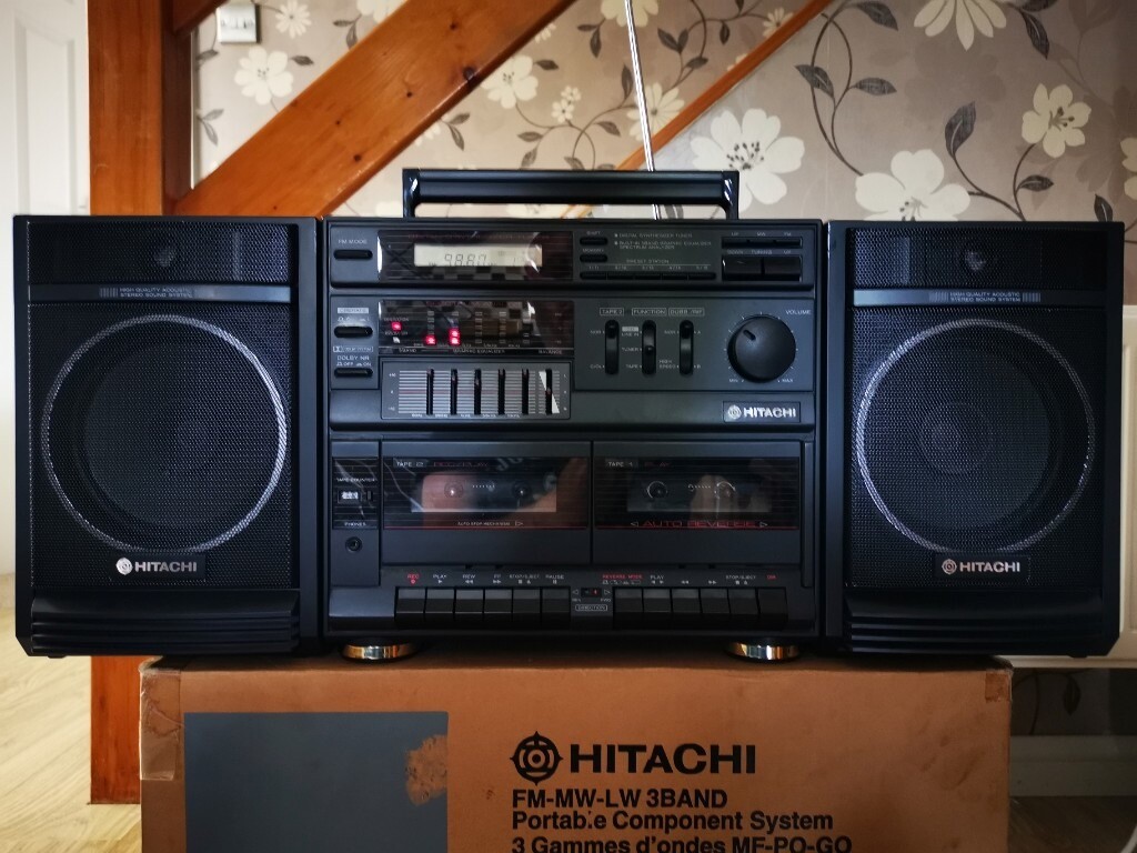 Hitachi 1980's Vintage Boombox Stereo Cassette MSW600ER Boxed in Horsham, West Sussex Gumtree