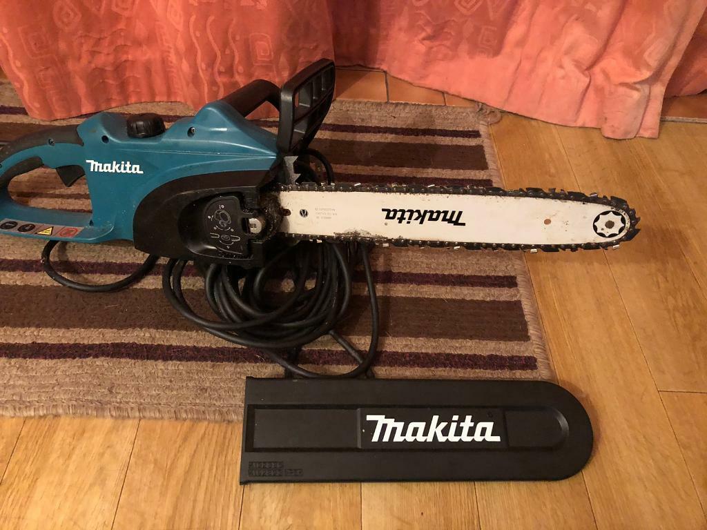 Makita UC3520A Electric Chainsaw 35mm Bar Tool-less Blade Change | in ...