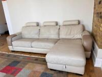 DFS real leather corner sofa bed 