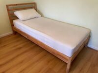 Ikea single bed frame and mattress