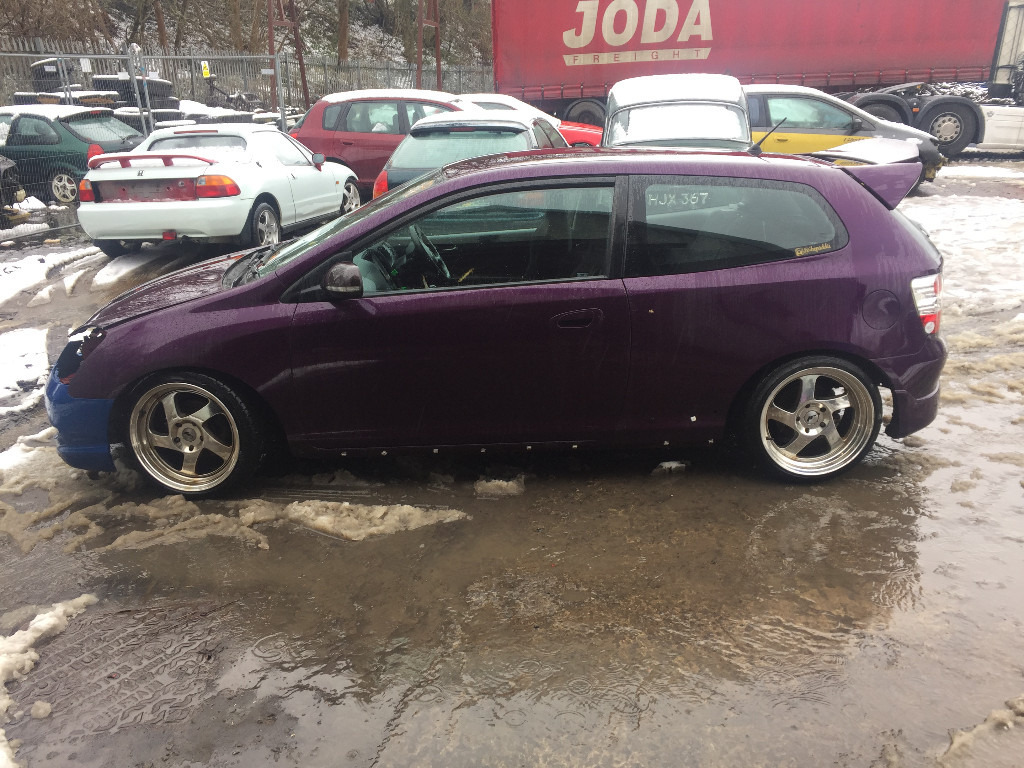 breaking honda civic ep2 sport 1.6 facelift purple modified ep3 type r