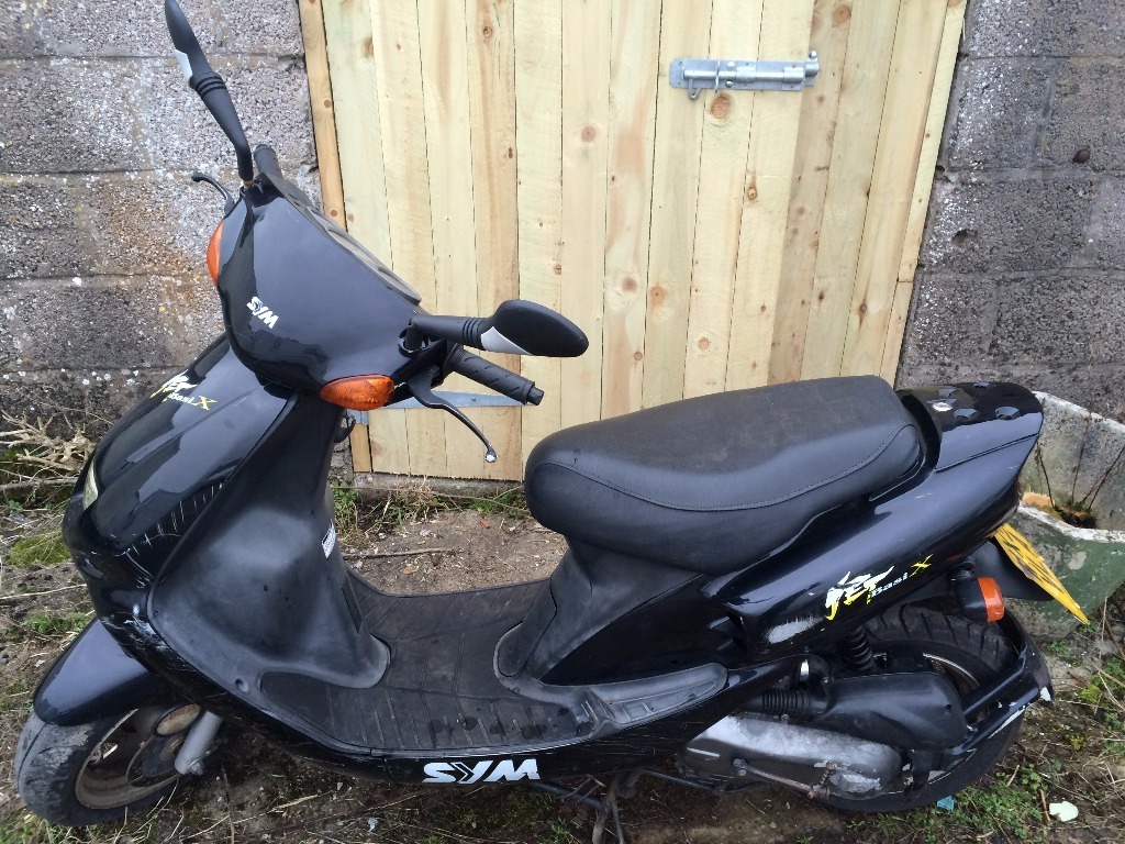 SYM JET 50cc Euro X Moped 2006 Scooter 55 Plate 24k Miles Black Runner Euro  Ped Standard Learner