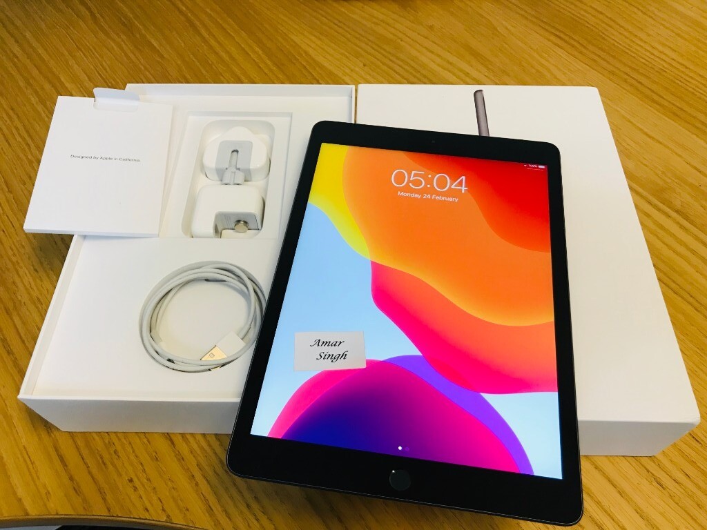 Ipad, 7th GEN, 128GB, WiFi + Cellular (7) UNLOCKED, 9 MONTHs Apple