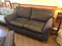 Sofa settee 2/3 seat, unused stock, 3 available, midnight blue fabric, comfortable, new condition