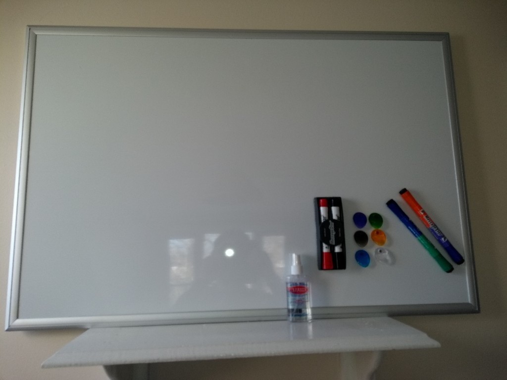 COSTCO Bi Office Whiteboard 600 X 900mm Silver Frame With 6 Markers 6 