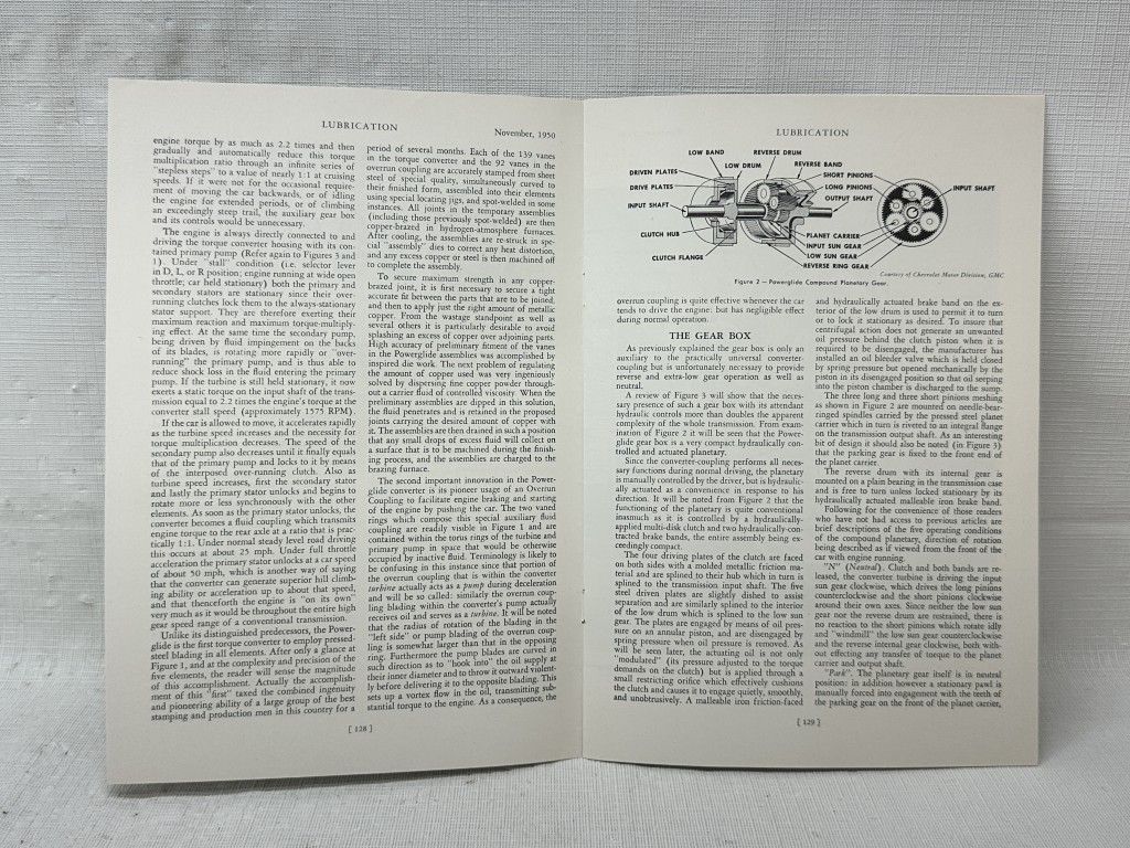 1950-1951 Chevrolet Powerglide Transmission ORIGINAL Texaco Technical Booklet