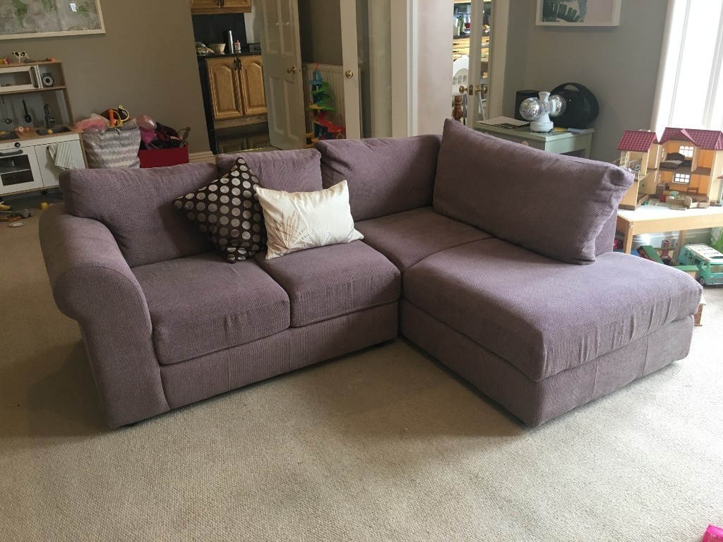 Corner sofa in soft brown fabric in Edinburgh Gumtree