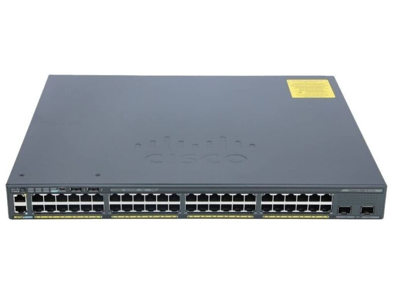 New Cisco Ws-c2960x-48fpd-l 48 Port Gigabit Poe+ 2 10gb Sfp+ Ethernet Switch