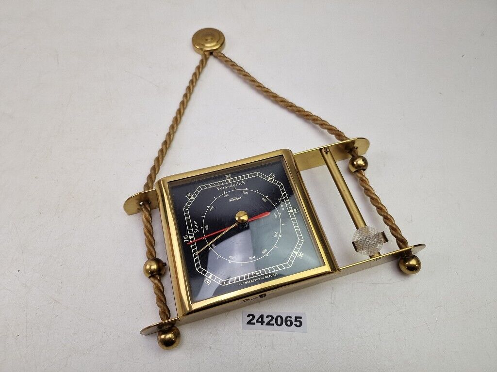 Barometer Fischer Metall Kordelschnur vintage #242065
