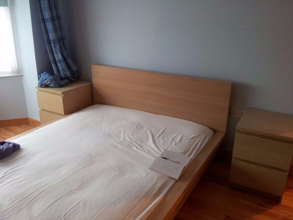 IKEA MALM chest of 2 drawers - white stained oak - bedside table | in