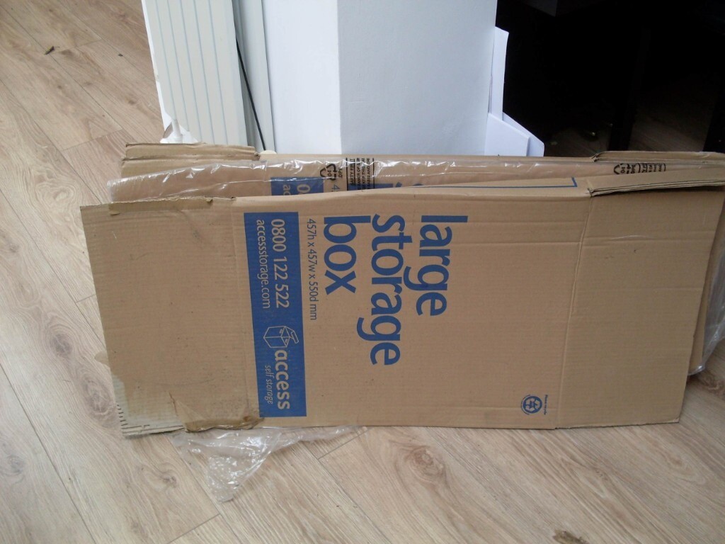 cardboard storage / house moving boxes x 4 **Update taken, subject to