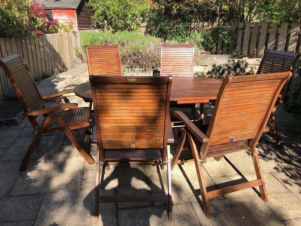 Outdoor wooden table and chair set. in Craigleith, Edinburgh Gumtree