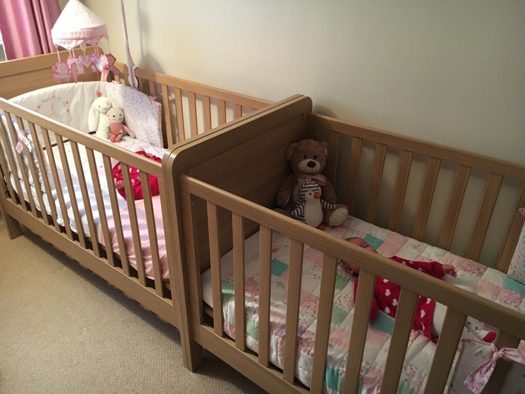 Mama and Papas Atlas Cot/Cotbed x 2 including good clean mattresses