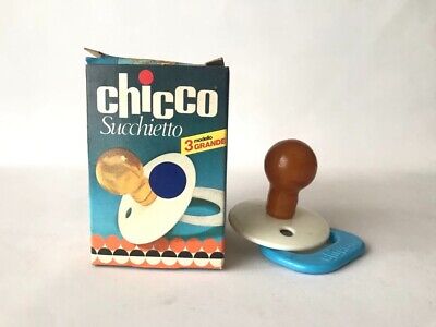 Vintage chicco baby schnuller succhietto artsana pacifier Rubbber  size 3 Blue