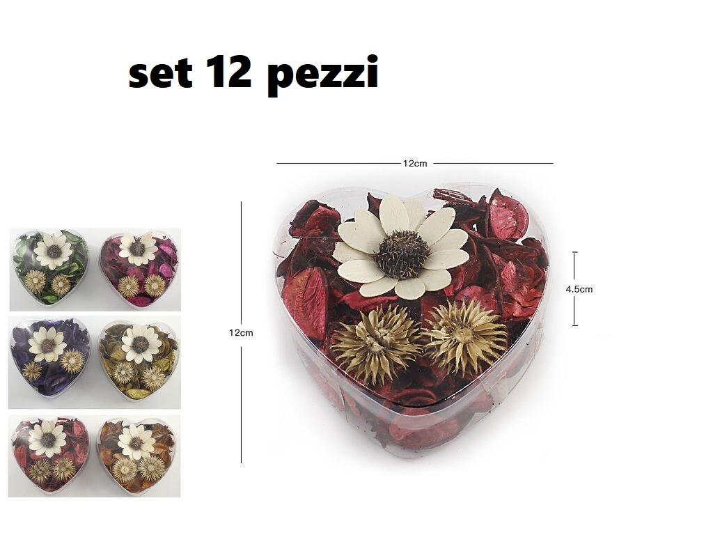 Set 12 Pezzi Confezioni Cuore Pot Pourri Potpourri Profumo Ambiente Bagno dfh