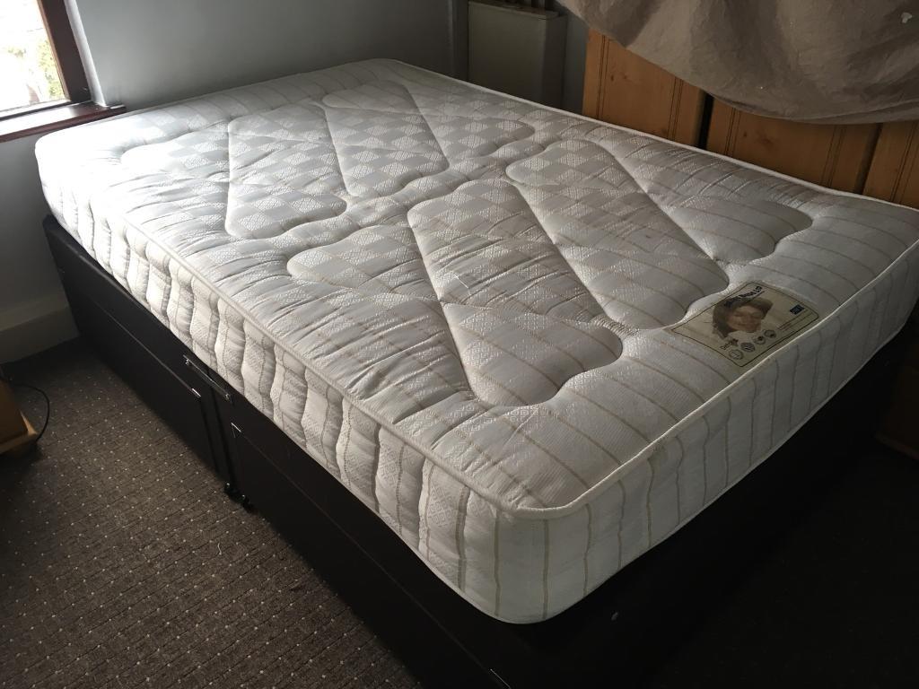 Divan three quarter bed with drawers and mattress in Darfield, South