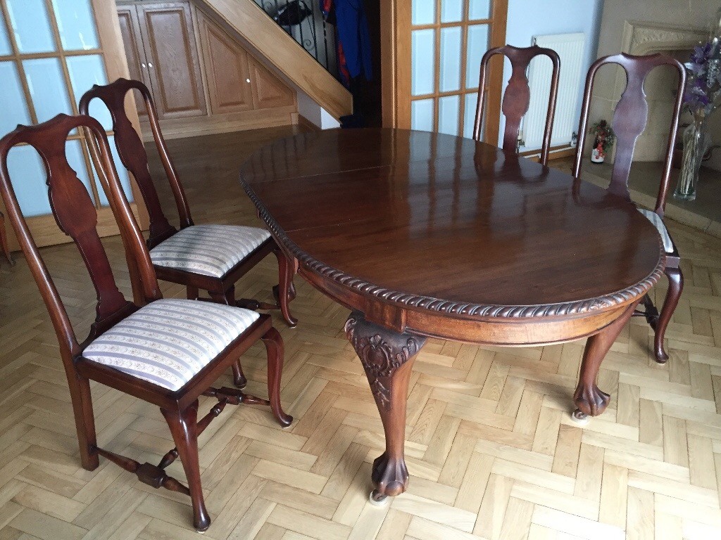 Antique Table and 4 Chairs in beautiful condition in Swansea Gumtree