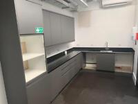 Kitchen units with composite worktop 