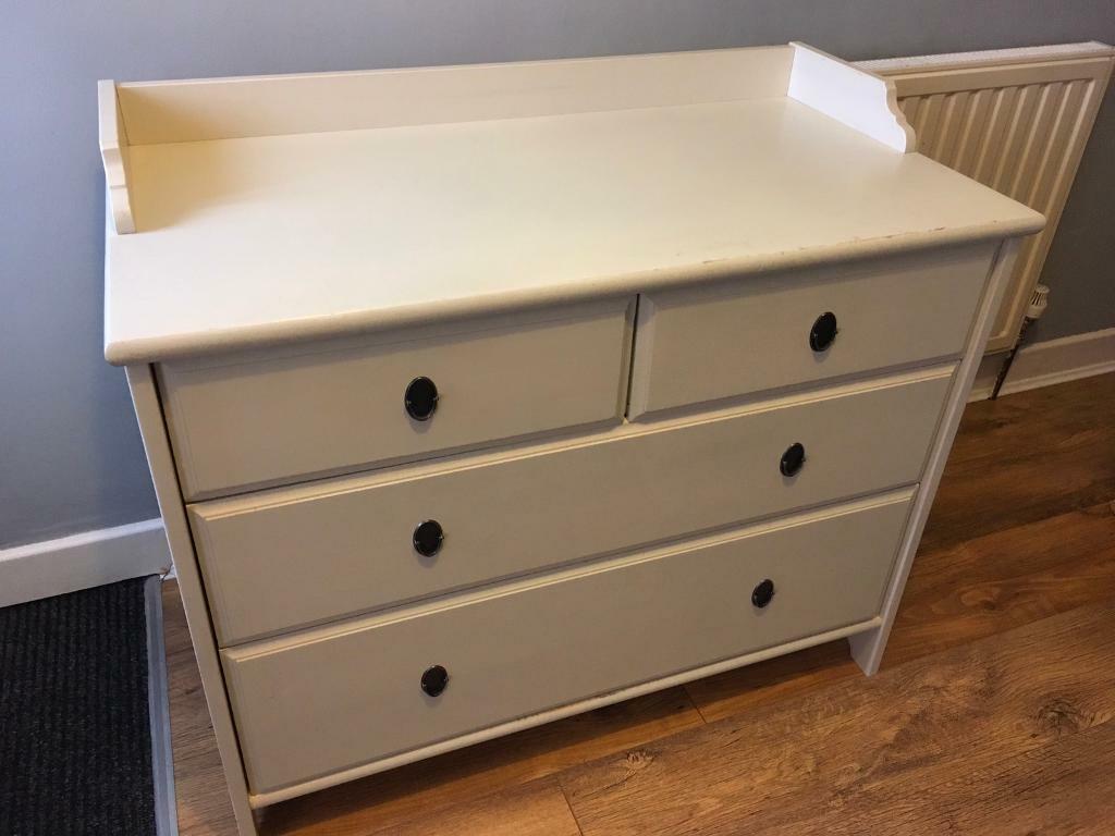 Ikea ‘Leksvik’ chest of drawers & baby changing unit in Gildersome