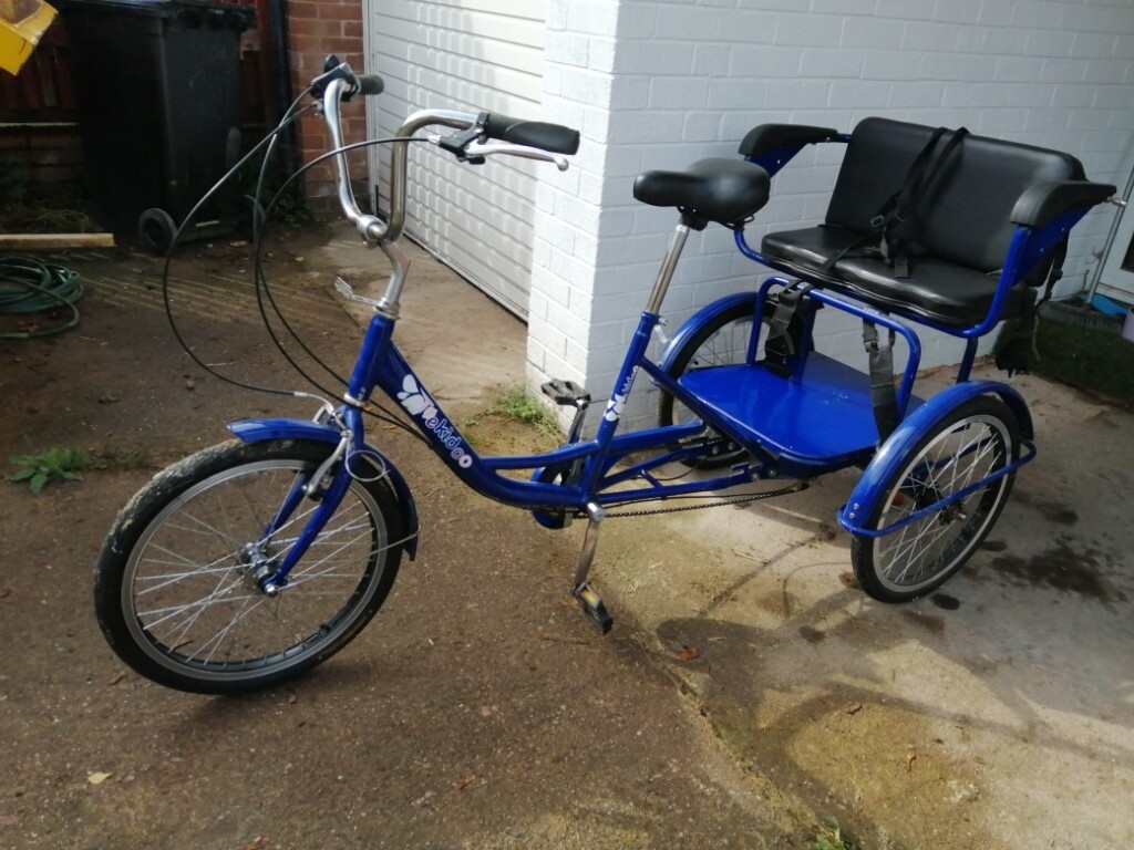 Trike. Trekidoo, adult tricycle to carry to kids on the back. in