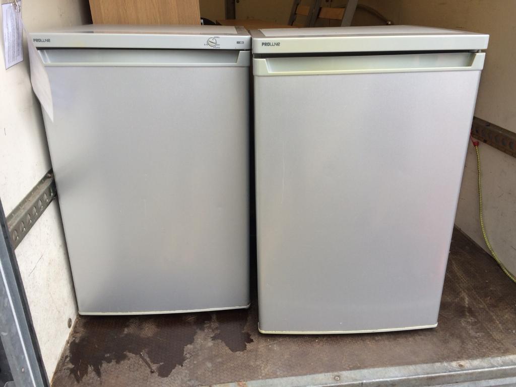 Under the counter pair of silver proline fridge and freezer. in Poole