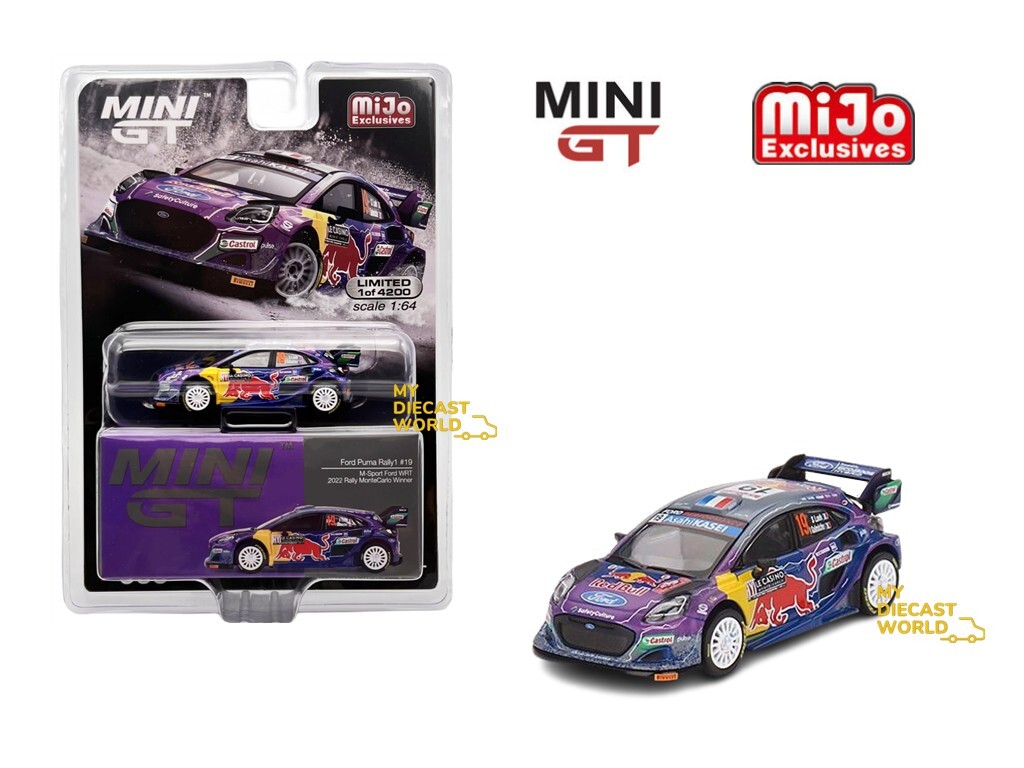 1/64 Mini GT#533 Ford Puma Rally M-Sport 2022 Rally Monte