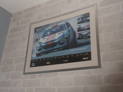 Rare Original Signed 2002 Colin McRae Nicky Grist WRC Ford Focus Poster V10 FMC