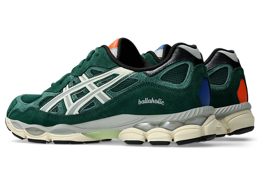 Pre-owned Asics 1203a623-300 Ballaholic  Gel-nyc Jewel Green Ivory (men's) In White