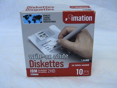 1 BOX OF 10 1.44MB 3 1/2'' IMATION DISKETTES