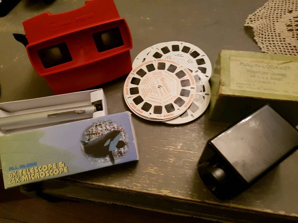 Vintage retro 3d viewer and slides plus mini slide viewer plus other ...