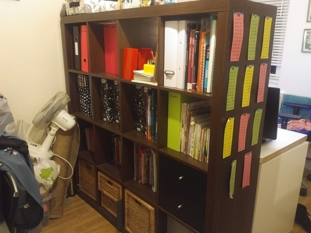 Ikea expedit 4x4 cube shelving with black drawer insert in Hillingdon