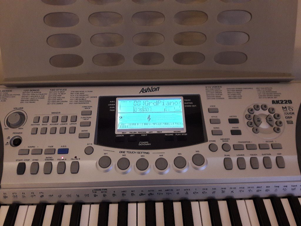 Ashton AK220 electronic keyboard with adjustable stand, user manual & Learn  to Play DVD | in Sunderland, Tyne and Wear | Gumtree