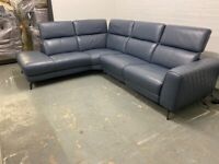 NEW EX DISPLAY SOFOLOGY TOLOUSE LEATHER ELECTRIC RECLINER CORNER GROUP SOFA SOFAS 70% OFF RRP SALE