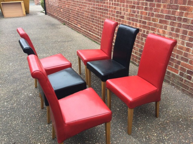 6 Leather Oak Kitchen Chairs For Sale In Great Yarmouth Norfolk Gumtree