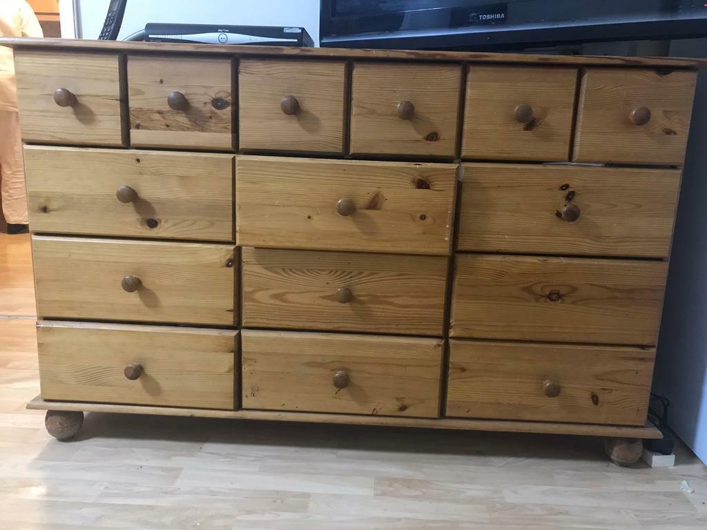 Solid wood sideboard with multi drawers | in Peterborough ...