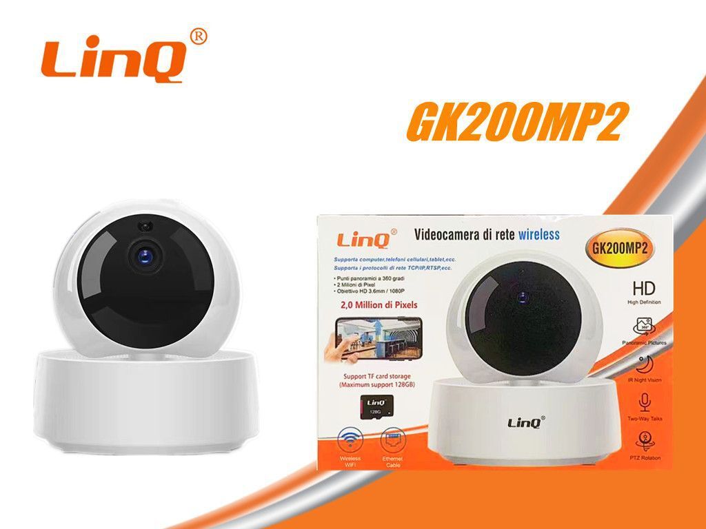 Videocamera Telecamera Di Rete Wireless Wifi Ip 1080p Gk200mp2 Linq