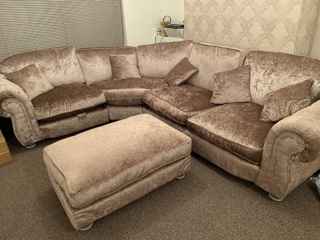 mink coloured corner sofa bed