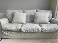 Feather filled sofa and armchair