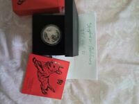 2018 year of the dog One ounce sliver proof coin
