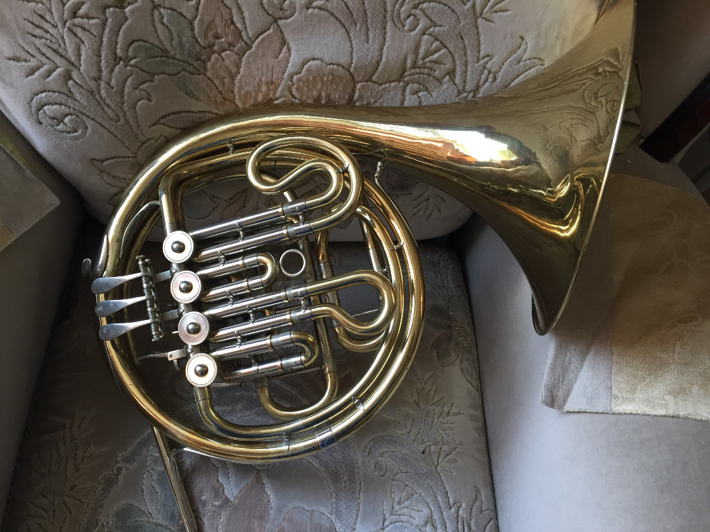 Vintage G.D.R Meister Hoyer Double Compensating French Horn in
