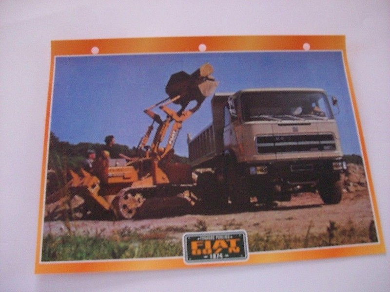 Carte Fiche Camion Travaux Publics Fiat 697 N 1974